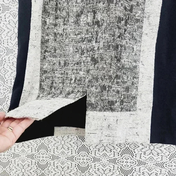 Lafayette 148 New York Cap Sleeve Textured Color block Sheath Dress 4 - Picture 7 of 10